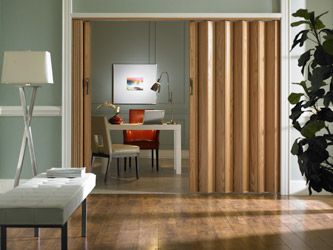 Accordion folding doors from 4 companies - including 3 that have been in business for decades - Retro Renovation Acordian Doors, Room Seperator, Accordian Door, Accordion Folding Doors, Accordion Doors, Partition Door, Door Dividers, Sliding Folding Doors, Plastic Window