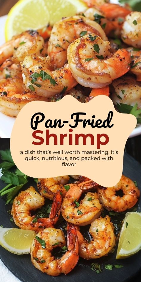 Pan-Fried Shrimp is a delightful dish that combines the sweetness of fresh shrimp with the rich flavors of garlic and butter! 🍤🧄 Ready in minutes, this easy-to-make dish is perfect for quick dinners, appetizers, or serving over pasta or rice for a complete meal. It’s simple yet packed with flavor!

📌 Pin this recipe to cook quick and delicious pan-fried shrimp for your next meal!
#PanFriedShrimp #GarlicButterShrimp #SeafoodLovers #QuickMeals #EasyDinners #FlavorfulEats Pan Fried Shrimp Recipes, Shrimp Butter, Pan Fried Shrimp, Cooked Shrimp Recipes, Recipe To Cook, Fried Shrimp Recipes, Fresh Shrimp, Garlic Butter Shrimp, Butter Shrimp