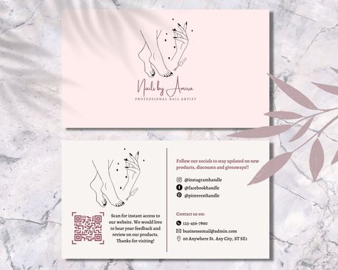 Beauty Salon Business Cards Design, Nail Artist Business Cards, Beauty Business Cards Salons, Nail Salon Business Cards, Visit Card, Qr Code Generator, Beauty Business Cards, Lash Salon, Professional Business Card Design