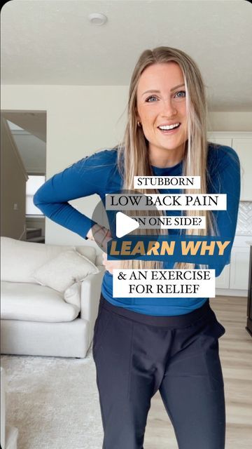 Kristen Bos | Doctor of Physical Therapy on Instagram: "Discover the origin of one-sided low back pain🌟— an overworked quadratus lumborum muscle exacerbated by weakened obliques on the opposing side.    To fix this pain point is important to not only help the quadratus lumborum muscle in your low back relax, but also 💪🏻strengthen💪🏻 and improve the use of your obliques throughout your day. ✅  If the weakness that caused the low back to tighten up in the first place is not addressed the pain point will continue to come back.    In this video we work through where the QL (quadratus lumborum) muscle is located, the muscle actions the QL muscle does, where the obliques are located, and an exercise to help find relief.    This exercise helps not only ease the tension in the QL but also stre Ql Muscle Exercise, Ql Muscle, Quadratus Lumborum, Doctor Of Physical Therapy, Beginner Workout, An Exercise, Low Back Pain, Back Muscles, Muscle Pain