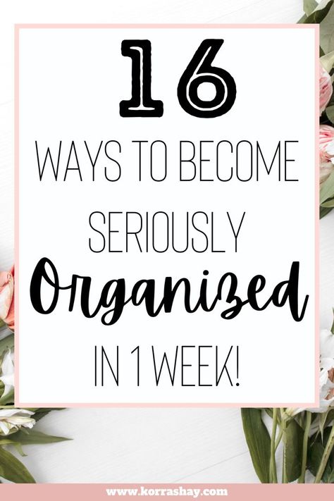 Seriously Organized, How To Be More Organized, Organisation Ideas, Organization Lists, Ways To Organize, Organizing Time, Organized Life, Organization Planning, Get Your Life