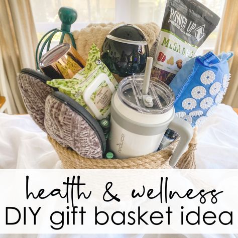 Hydration Gift Basket, Healthy Raffle Basket Ideas, Health And Wellness Raffle Basket, Zen Gift Basket Ideas, Chiropractic Gift Basket Ideas, Spa Day Raffle Basket Ideas, Health And Fitness Gift Basket Ideas, Get Well Diy Gifts, Fitness Raffle Basket Ideas