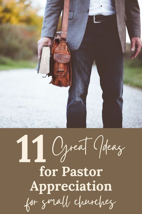 Here are 11 ideas to celebrate your pastor, perfect for your small church – whether it’s Pastor Appreciation Day, a birthday, or any time of the year. Appreciating your pastor is easier than you think. There’s no reason to stress out or get overwhelmed searching the internet for dozens of ideas that won’t work in your small church. Fall Pastor Appreciation Ideas, Pastor's Appreciation Day, Diy Gifts For Pastor Appreciation, Pastor Appreciation Celebration Ideas, Fun Pastor Appreciation Ideas, Pastor’s Wife Appreciation Ideas, Pastor Appreciation Gifts Ideas, Pastors Day Ideas, Pastor Appreciation Day Ideas