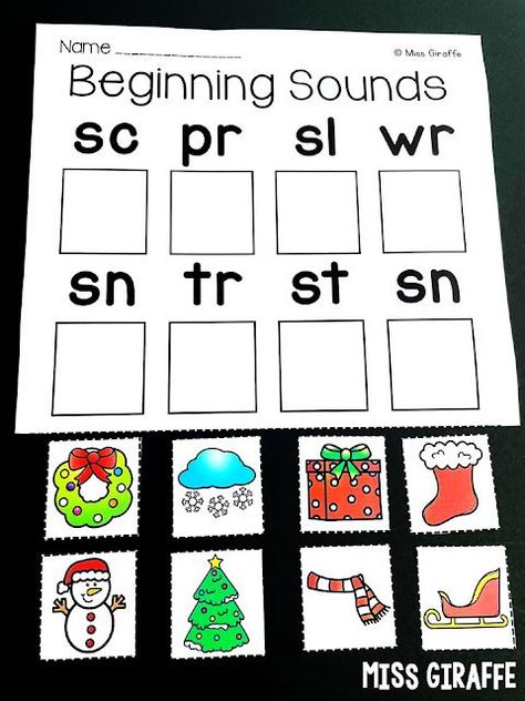 Christmas Blends Activities for First Grade Christmas Writing Activities First Grade, Christmas Language Activities, Christmas 1st Grade Activities, First Grade Christmas, Christmas Reading Activities 1st Grade, 1st Grade Christmas, Christmas Activities For First Grade, Christmas Activities For 1st Grade, Christmas Crafts For First Grade