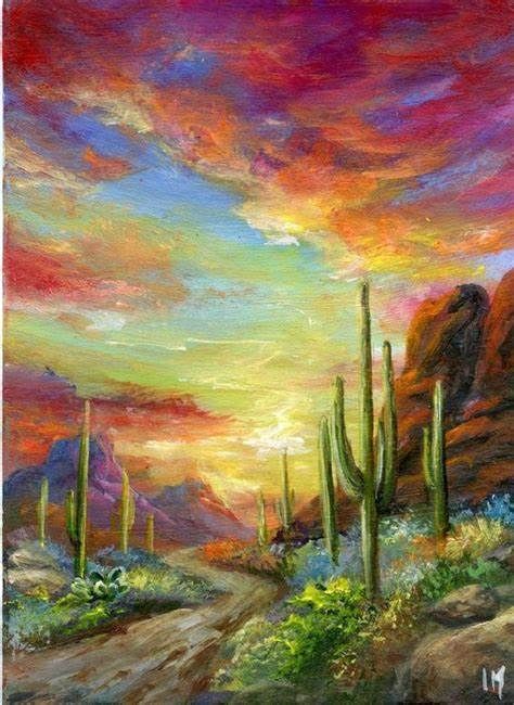 sunset seascape paintings - Yahoo Image Search Results Desert Sunset Painting, Desert Paintings, Desert Landscape Painting, Colorful Desert, Easy Acrylic Painting Ideas, Shop Painting, Sunset Canvas Painting, Bob Ross Paintings, Acrylic Painting Ideas