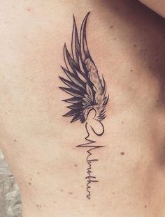 October Tattoos, Angel Tattoo For Women, Tattoo Letras, Heart Tattoos With Names, Heart With Wings Tattoo, Black Heart Tattoos, Red Heart Tattoos, Bauch Tattoos, The Trend Spotter