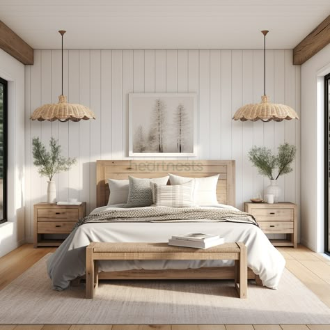 Scandinavian Master Room, Contemporary Beach House Bedroom, Natural Coastal Bedroom, Scandinavian Coastal Bedroom, Luxury Beach House Bedroom, Home Scandinavian Style, Natural Minimalist Home Decor, Boho Luxury Bedroom, Bedroom Inspirations Master Scandinavian