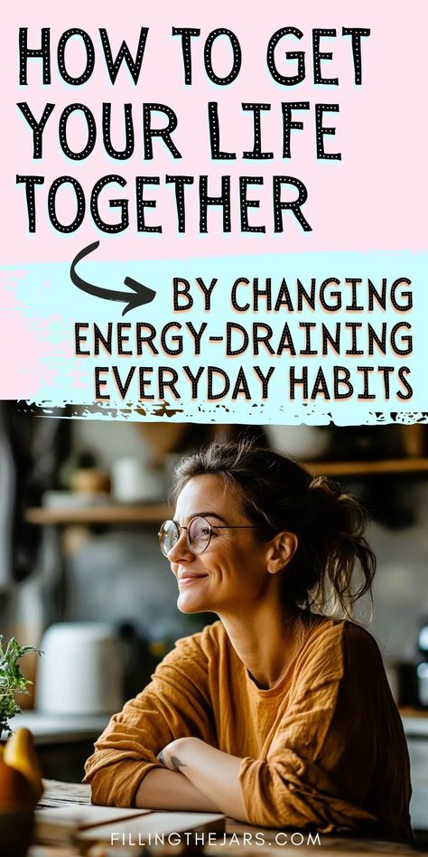 If you're struggling to get your life together, energy draining habits might be the reason why. This post offers practical ways to have more energy and increase motivation by tackling everyday habits that drain your energy. Learn how personal growth, self care activities, and mindfulness techniques can help you manage your energy better and feel more mentally energized. Make small changes today for big results in your mental energy and overall well-being. Ways To Have More Energy, How To Feel More Energized, How To Get More Energy, How To Have More Energy, Get More Energy, Increase Motivation, Energy Drain, Everyday Habits, Get Your Life Together