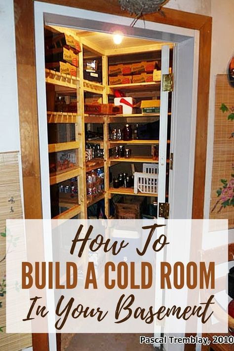 How to Build a Cold Room in Your Home Basement Root Cellar Storage, Root Cellar, Exterior Inspiration, Diy Basement, Basement Windows, Basement Storage, Waterproofing Basement, Cold Room, Basement Walls