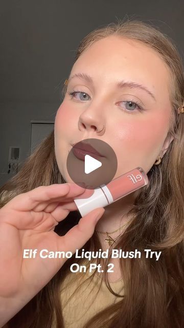 Nikki ♡ on Instagram: "Dusty Rose is the perfect everyday blush 💞🫶🏻  #elf #elfcosmetics #elfcamoliquidblush #elfblush #elfliquidblush #liquidblush #blushswatches #makeupswatches #pinkmakeup #pinkblush ##makeupreels #beautyreels #makeupartist #makeupaddict #makeuproutine #beauty #makeup #beautytips #beautyinfluencer #contentcreator #influencer #beautycontentcreator #beautybloggers" How To Blend Liquid Blush, Elf Camo Liquid Blush, Elf Liquid Blush, How To Apply Liquid Blush, Elf Blush, E.l.f. Cosmetics, Liquid Blush, December 26, Makeup Swatches