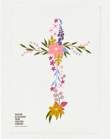 Happy Easter Cross, Floral Cross Painting, Cross Watercolor Painting, Watercolor Cross, Christian Easter Art, Easter Portraits, Easter Paintings, Easter Religious, Easter Cross