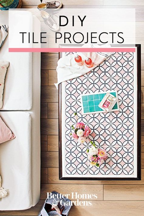 Repurposed Tiles Ideas, Diy Ceramic Tile Crafts, Leftover Hexagon Tile Projects, Mini Tiles Crafts, Small Tile Crafts Projects, Tile Crafts Ideas Ceramic Diy, Diy Tile Trivet, Floor Tile Crafts Leftover, Leftover Backsplash Tile Ideas