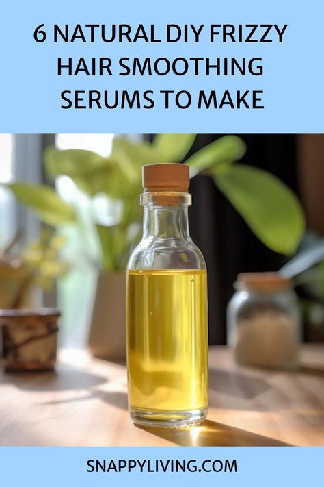 Homemade Hair Oil For Frizzy Hair, Diy Anti Frizz Serum, Diy Frizz Control, Home Made Hair Serum For Frizzy Hair, How To Make Hair Serum, Homemade Serum For Hair, Diy Frizzy Hair Fix Remedies, Diy Hair Oil For Frizz, Best Hair Serum For Frizzy Hair