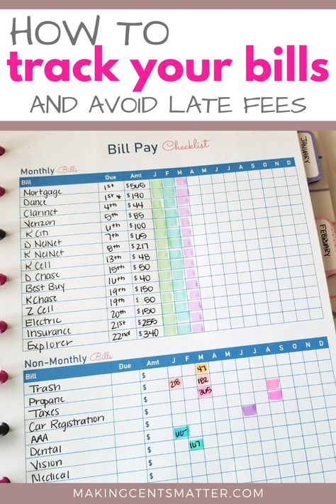 Bill Pay Checklist | Organize Your Finances With This Free Printable! Bill Pay Checklist, Monthly Bill Tracker, Financial Budget Planner, Bill Pay, Budget Challenge, Bill Planner, Money Saving Methods, Saving Challenges, Financial Budget