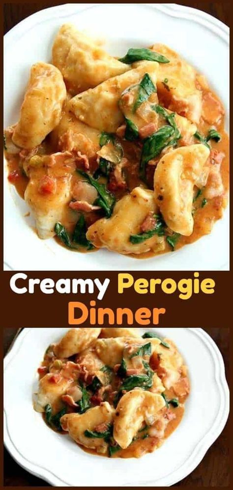 Creamy Perogie Dinner - The Kitchen Magpie Pyrohy Recipe, Vegetarian One Pot, Pasta Bake Recipes, Perogies Recipe, Pasta Bake Easy, Pierogi Recipe, Bake Easy, Baked Pasta Recipes, Recipe Dinner