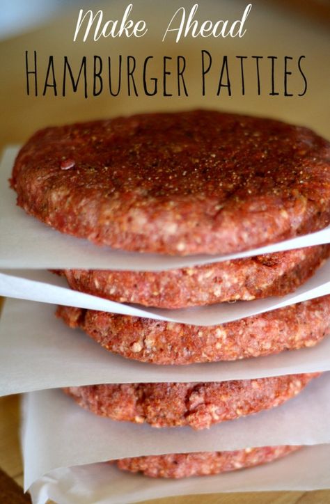 Meals That Freeze Well, Homemade Hamburger Patties, Resep Makanan Beku, Hamburger Recipes Patty, Freezable Meals, Make Ahead Freezer Meals, Burger Patties, Easy Freezer Meals, Freezer Meal Prep