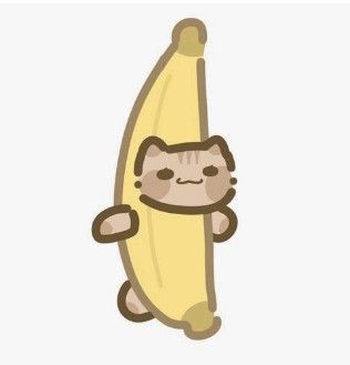 Banana Cat Pfp, Banana Cat Drawing, Banana Doodle, Gato Banana, Frutas Aesthetic, Friends Pfp, Banana Wallpaper, Banana Cat, Fruits Drawing