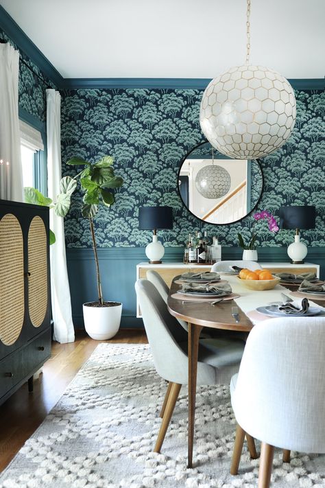 My Go-To Moody Blue Paint Colors — Sunny Circle Studio Bold Dining Room, Teal Dining Room, Samsung Bespoke, Dash And Albert Rugs, Blue Dinnerware, Aesthetic Ig, Neutral Room, Chandelier Table Lamp, Blue Paint Colors