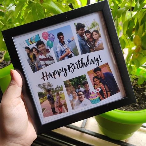 WhatsApp 9679727880 to order! Photoframes Gifts Birthday, Mini Frame Photo, Mini Photo Frames Ideas, Birthday Photo Frame Ideas, Photo Frame Ideas Handmade, Saving List, Family Photos Wall Decor, Photo Gifts Diy, Mini Photo Frames