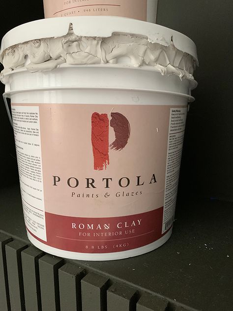 How to Apply Portola Paints Roman Clay Roman Clay Portola Paints, Roman Clay Wall Finish, Saint Sauvant Portola Paint, Roman Clay Backsplash Kitchen, Portola Paints Roman Clay Fireplace, Stucco Fireplace Diy, Plaster Over Tile Backsplash, Limewash Vs Roman Clay, Roman Clay Backsplash