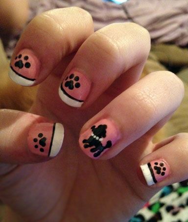 Poodle nail design by me Cat Nail Designs, Cat Nail, Nail Designs Pictures, Standard Poodles, Pretty Nail Art Designs, Cat Nails, Pretty Nail Art, Pedicures, Cool Nail Art