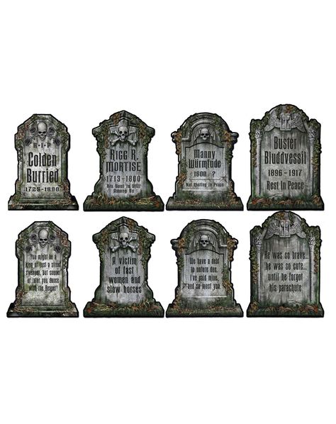 Tombstone Cutouts Paper Decorations – Spirit Halloween