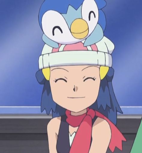 Dawn And Piplup Art, Piplup Halloween, Dawn Pfp Pokemon, Piplup Aesthetic, Piplup Pfp, Piplup Icon, Dawn And Piplup, Pokémon Piplup, Pfp Pokemon