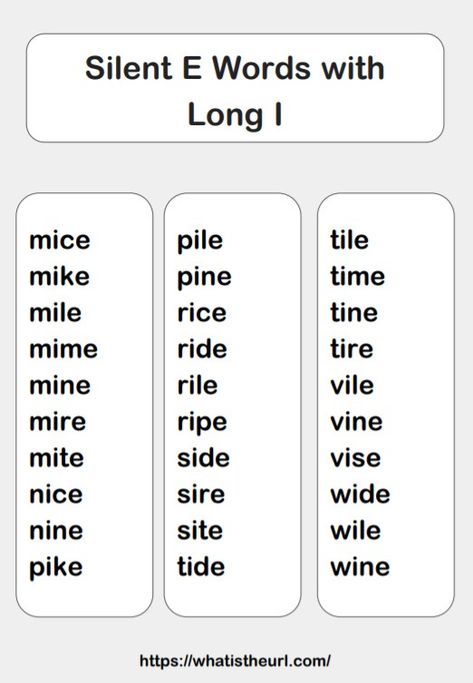 Silent E Worksheets Free, Silent E Worksheets, Capacity Worksheets, I Words, Long I Words, Skip Counting Worksheets, Perimeter Worksheets, Relationship Worksheets, Phonics Cards