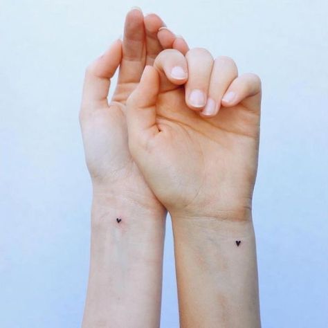 Tattoo Idea For Twins, Minimalist Twin Tattoo, Cute Twin Tattoos Sisters, Minimalistic Sibling Tattoos, Simple Twin Tattoos, Sister Sign Tattoo, Small Tattoos For Twins, Tattoo Twins Sister, Fraternal Twin Tattoos