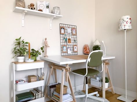 Lagkapten/ Mittback from Ikea. Art desk 🎨 Ikea Mittback Desk, Mittback Ikea Desk Hack, Mittback Ikea Desk, Ikea Mittback Hack, Ikea Lagkapten Desk, Lagkapten Desk Ideas, Ikea Work Desk, Ikea Art, Future Interior Design