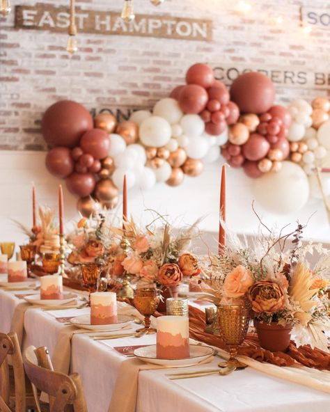 Fall Bridal Shower Ideas That are Crisp and Golden | Bridal Shower 101 Fall Bridal Shower Dessert Table, Falling For You Bridal Shower Theme, Bridal Shower Fall Theme Decor, Autumn Bridal Shower Decorations, Fall Floral Bridal Shower Ideas, Fall In Love Shower Theme, Falling In Love Bridal Shower Ideas, Fall Bridal Shower Centerpieces Simple, Fall In Love Engagement Party Ideas