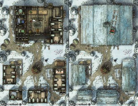 Click the link to download & find out more. #tomcartos #battlemap #map #ttrpg #dnd #rpg #pathfinder #dungeons #dragons #5e #d&d #free #fantasy #christmas #cabins #winter #snow #forest #elves #santa Christmas Cabins, Fantasy Town, Tabletop Rpg Maps, Fantasy Maps, Rpg Maps, Dungeon Maps, D D Maps, Fantasy Map, Game Master