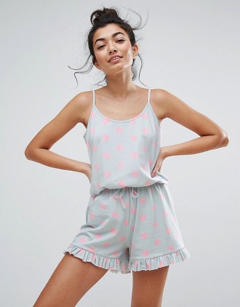 14 Cute Pajamas for People Who Are Always Hot at Night | SELF Women Nightwear Dresses, Night Wear Dress, Nightwear Dress, Shell Print, Pajama Fashion, Loungewear Outfits, Pajama Romper, Best Pajamas, Night Dress For Women