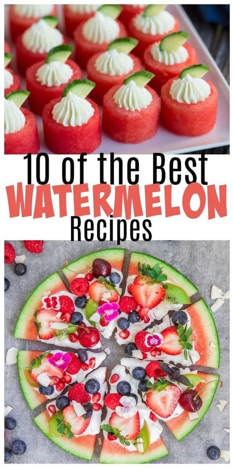 This Is Your Everything Watermelon Guide! These Delicious Recipes Will Have your Summer Off To A Great Start! #livingrichwithcoupons #summerrecipes #summertime Watermelon Dessert, Decorações Com Comidas, Sweet Watermelon, Recipes Summer, Watermelon Recipes, Fruit Dishes, Summer Snacks, Summer Watermelon, Snacks Für Party