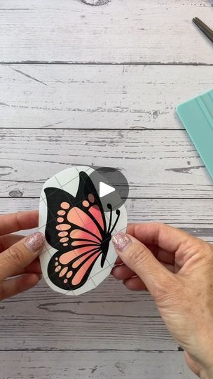 Sticker Cricut, Flying Butterflies, Grace Potter, Heart Decals, Pink Vinyl, 10k Views, Oracal 651, Parchment Paper, Cricut Ideas