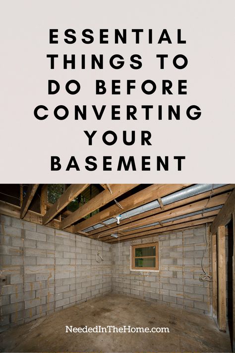 Converting your basement is an amazing way to get more space in your home. But there are some essential things you need to do first. #BasementRemodel #Remodeling #NeededInTheHome Basement To Bedroom Convert, Converted Basement, Basement Bedroom Decor, Basement Bathrooms, Basement Bar Decor, Basement Decoration, Basement Bar Ideas, Dream Basement, Basement Living