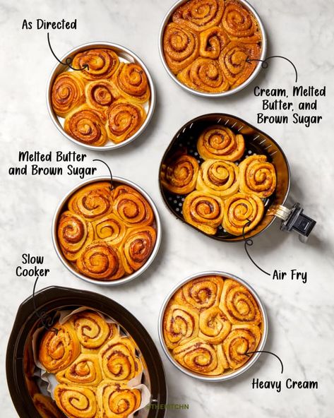 The Best Way to Bake Canned Cinnamon Rolls | The Kitchn Pilsbury Cinnamon Rolls, Pillsbury Breakfast, Pillsbury Cinnamon Roll Recipes, Canned Cinnamon Rolls, Pillsbury Cinnamon Rolls, Baked Rolls, Cinnamon Rolls Recipe, Christmas Breakfast, Rolls Recipe