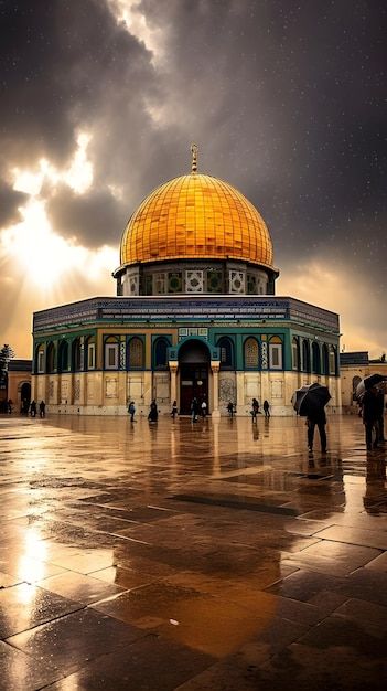 Photo cinematic photograh digital art of... | Premium Photo #Freepik #photo Alaqsa Mosque, Al Quds, Temple Mount, Dome Of The Rock, Rock On, Holy Land, Ancient Cities, Premium Photo, Temple