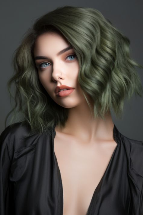 Unique Trending hairstyle ideas|hairstyles for thinning hair For Women Olive Blonde Hair, Green Hair Women, Muted Hair Color, Olive Green Hair Color, Olive Skin Hair Color, Olive Hair Colour, Olive Skin Hair, Olive Green Hair, Trending Hair Color