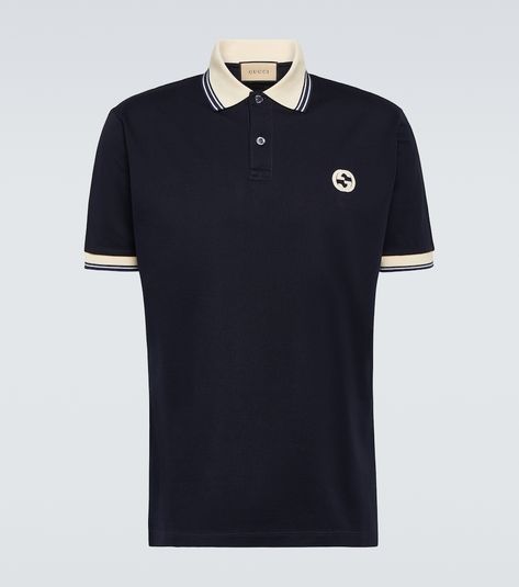 Find GUCCI Interlocking G Piqué Polo Shirt on Editorialist. Material: 94% cotton, 6% elastane. Care instructions: machine wash at 30 degrees. Made in Italy. Designer color name: Bracknell/Mix. Trim: 100% cotton. Details: 100% polyester. Contains non-textile parts of animal origin. Unlined. Regular fit. Collar: polo collar. Hem: straight.