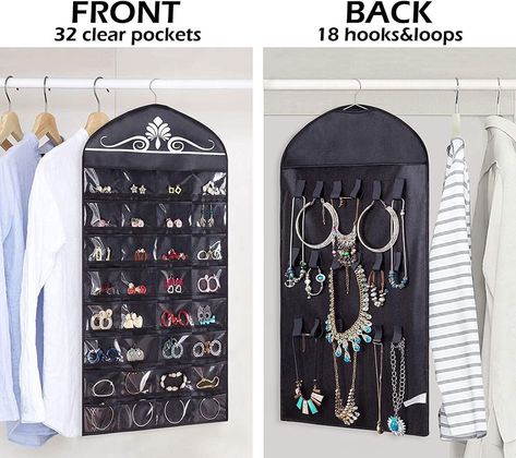 27 Organization Products For Anyone Whose Home Is Clutter Central | HuffPost Life Jewellery Storage Display, Christmas Savings, Hanging Jewelry Organizer, Pvc Windows, Jewelry Organizer Storage, Perfect Closet, Hanging Jewelry, Hanging Organizer, Earring Holder