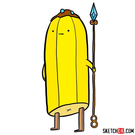 How to draw Banana Guards (Adventure Time) - Step by step drawing tutorials Banana Guard, Adventure Time Birthday Party, Candy Kingdom, Adventure Time Drawings, Adventure Time Tattoo, Adventure Time Characters, Tarina Tarantino, Star Wars Tattoo, Jake The Dogs