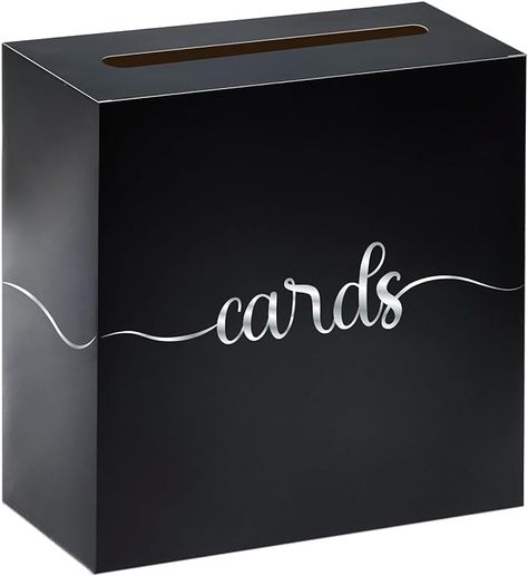 Amazon.com: SietDESEO Black and White Card Box for Party Envelope Box Money Card Box Gift Card Box Holder for Wedding Reception Baby Shower Birthday Card Box : Home & Kitchen Diy Retirement Cards, Money Card Box, Diy Card Box, Card Box Holder, Money Card, Envelope Box, Gift Card Boxes, Retirement Cards, Box Gift