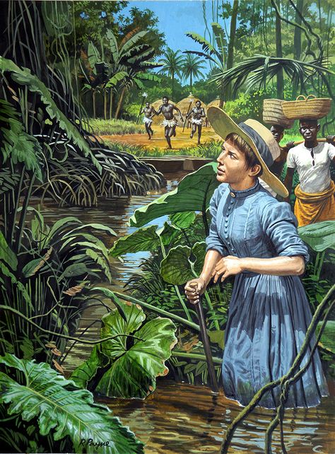 Mary Slessor Missionary and Explorer (Original) (Signed) art by Roger Payne at The Illustration Art Gallery Native Child, Women's Rights, Adventure Camping, British History, Girls Cartoon Art, British Isles, Illustration Artists, Gouache Painting, Sign Art