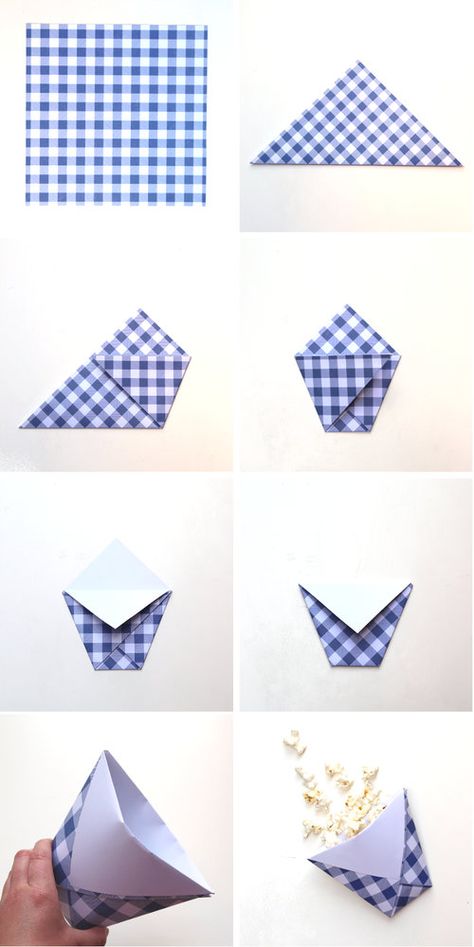 Diy Snack Bag, Origami Cup, Snack Holder, Snack Holders, Diy Snacks, Folding Origami, Seni Dan Kraf, Snack Cups, Easy Origami