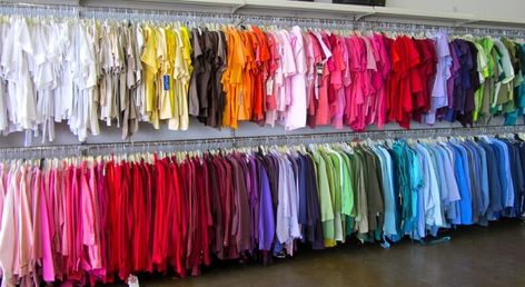 Color Organization Closet, Color Coded Closet, Color Coordinated Closet, Closet Colors, Interiors Dream, Closet Makeover, Room Closet, Makeup Room, Shop Interior Design