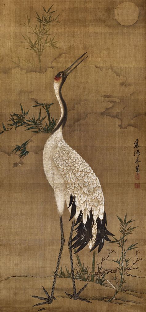 Chinese Antique Red-crowned Crane Painting Replica East Asian - Etsy Taiwan Taoist Art, Crane Painting, Crane Art, Red Crowned Crane, Gallery Painting, Radha Painting, Rennaissance Art, Asian Painting, Krishna Radha Painting