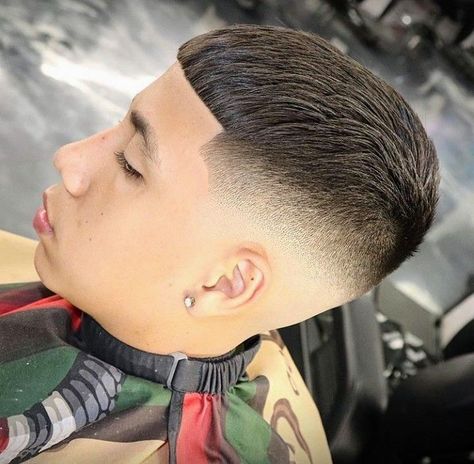 Side Cute Hairstyles Men, Crop Top Fade Haircut Men, Bald Fade Haircut Men, Hair Tattoo Men, Faded Haircut, Hair Types Men, Trendy Boys Haircuts, Taper Fade Short Hair, Boys Fade Haircut