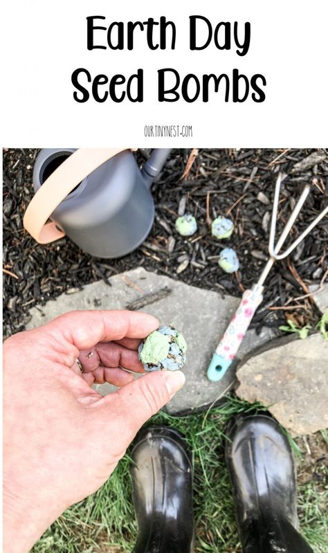 Earth Day Seed Bombs - Our Tiny Nest Children Party Ideas, Grow Wildflowers, Home Decor Diy Ideas, Farmhouse Home Decor Ideas, Budget Crafts, Earth Day Activities, Mom Support, Children Party, Decor Diy Ideas