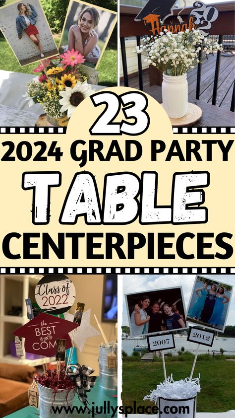 Graduation Party Centerpieces Grad Table Decor, Graduation Party Centerpieces Diy, High School Graduation Centerpieces, Graduation Party Table Centerpieces, Graduation Party Table Decorations, Grad Party Centerpieces, Grad Table, College Graduation Decorations, Boys Graduation Party